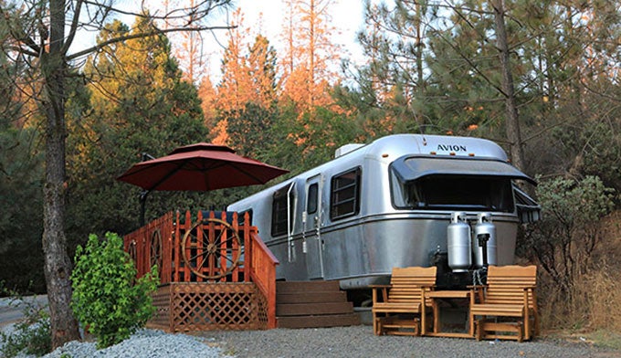 yosemite-pines-avion-trailer-34_courtesy_680 A restored classic Avion trailer at Yosemite Pines RV Resort & Family Lodging. Courtesy photo