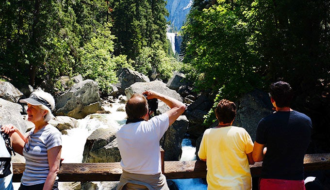 YT-Vernal-Fall-Bridge-Photographer_Gloria_680 Photo opportunity at the Vernal Fall Bridge.