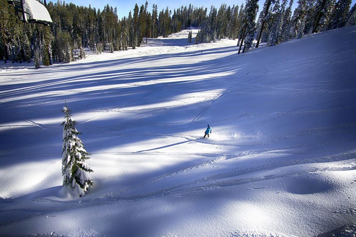 Aramark-BadgerPass-skier_YosemiteHospitality_700 Skier at Badger Pass in Yosemite National Park