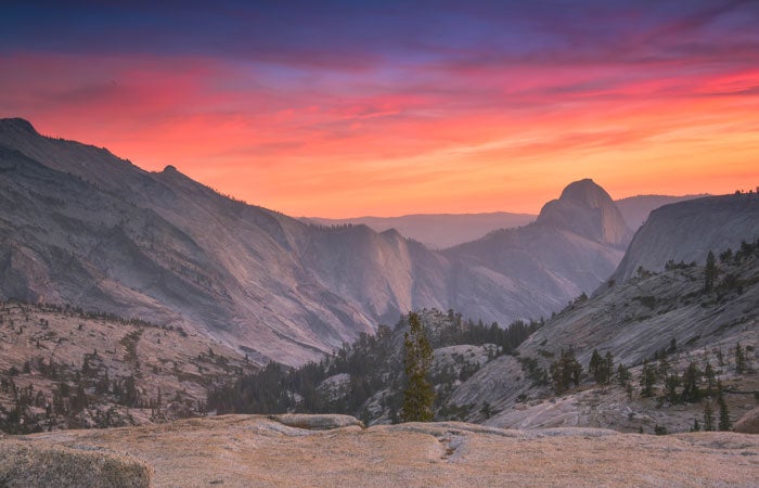 Sunset at Olmsted Point in Yosemite