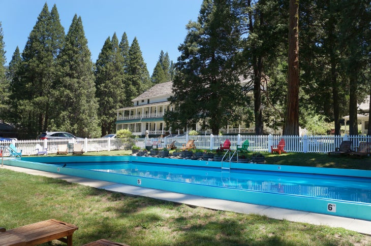 The pool at the Wawona Hotel in Yosemite National Park