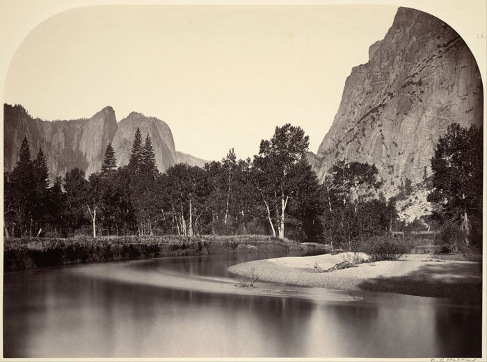 YO-PhotographOfCarletonE.Watkins-ViewFromCampGrove_WikiPD_700 View From Camp Grove photograph by Carleton E. Watkins