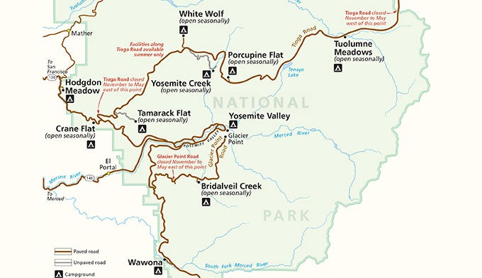 Yosemite Valley Campground Map Yosemite Campgrounds - Where Should I Camp?
