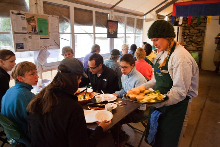 Breakfast at Glen Aulin High Sierra Camp in Yosemite