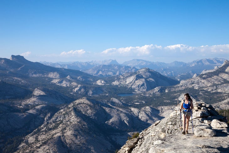 Hiking on the Clouds Rest trail in Yosemite National Park