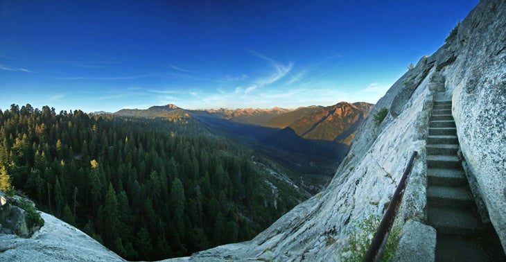 Steps up Moro Rock