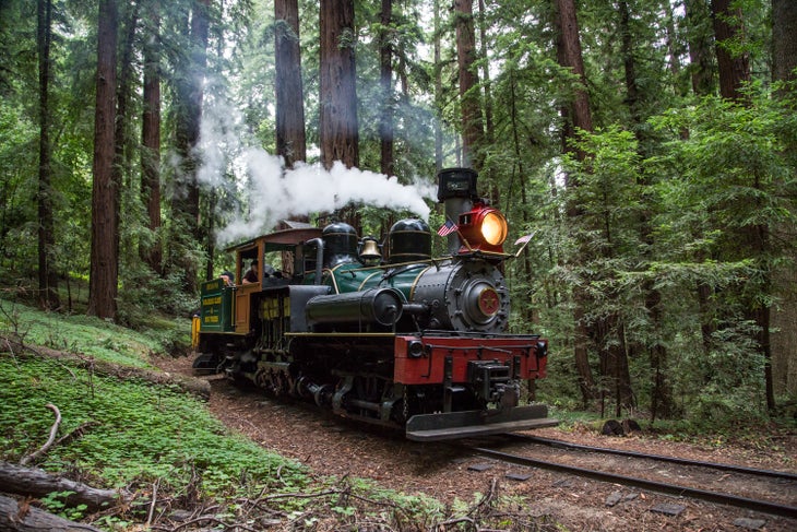 Roaring Camp Steam Train near Santa Cruz, California
