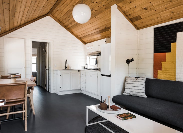 Cabin interior at AutoCamp Yosemite
