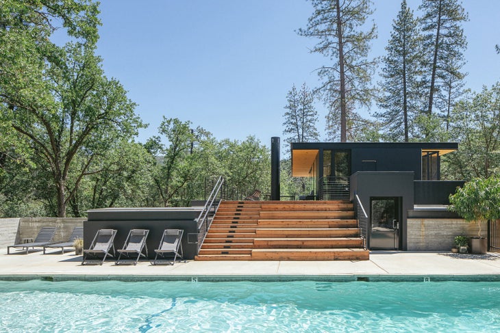 AutoCamp's pool at the clubhouse